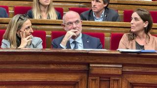 El 'conseller' de Unión Europea y Acción Exterior de la Generalitat, Jaume Duch, durante la sesión de control en el Parlament