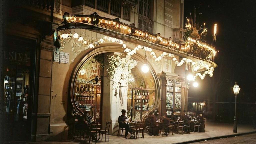 Foto coloreada del Bar Torino