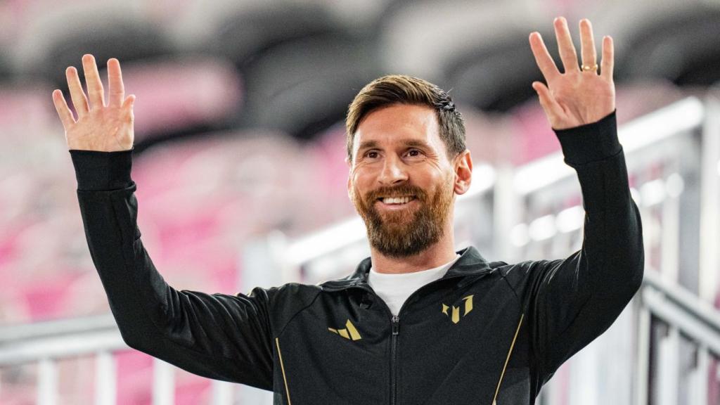 Leo Messi, durante un acto del Inter Miami