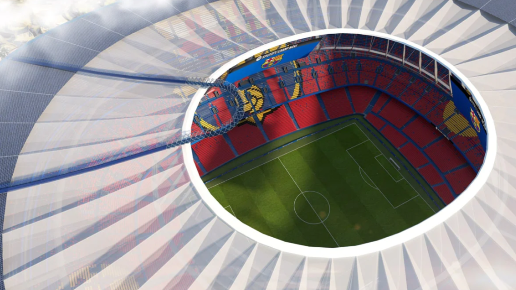 Así será la nueva cubierta y el 'skywalk' del Spotify Camp Nou reformado