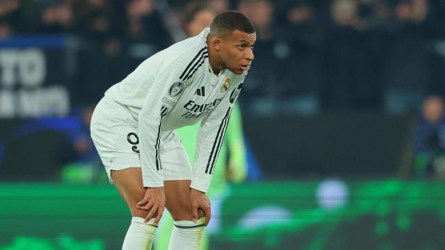 Kylian Mbappé, durante el Atalanta-Real Madrid de Champions League