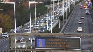 Atasco en la C-32 este lunes