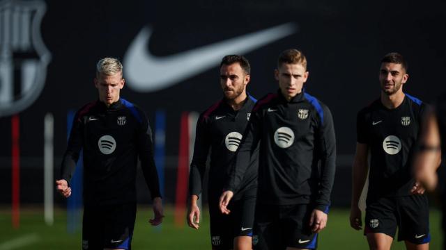 Los futbolistas del Barça se preparan para el partido contra el Atlético de Madrid