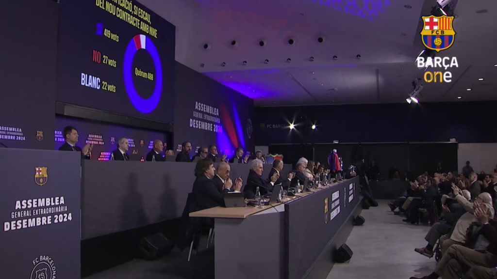 Els socis del Barça aproven en assemblea extraordinària el nou contracte amb Nike