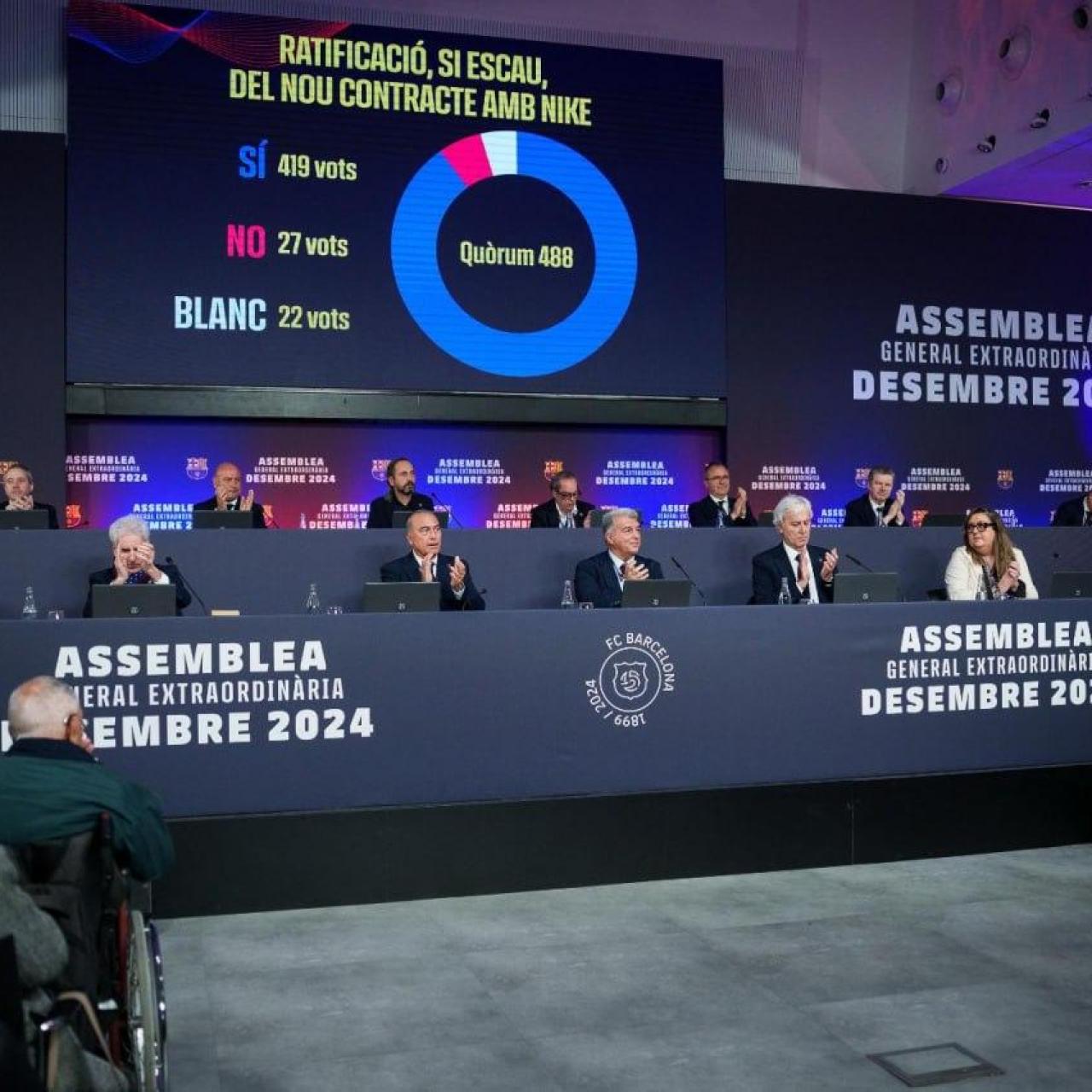 La asamblea del Barça ratifica el acuerdo con Nike