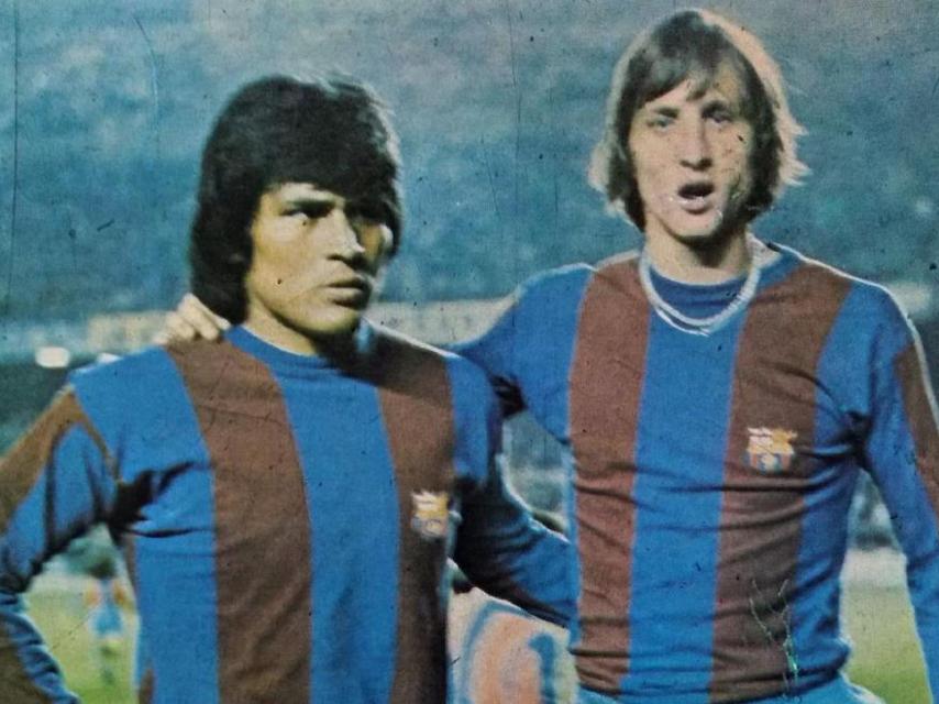 Hugo Sotil y Johan Cruyff