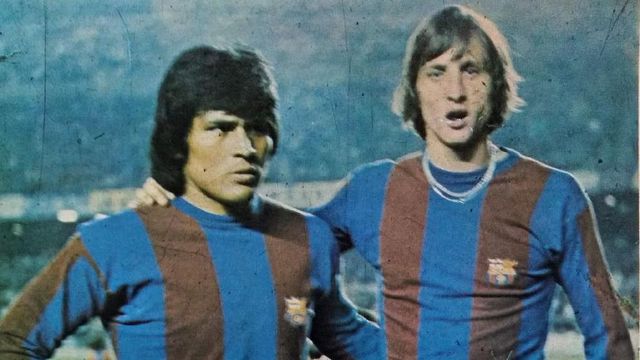 Hugo Sotil y Johan Cruyff
