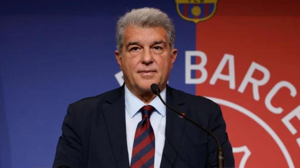 Joan Laporta, presidente del Barça, durante un discurso