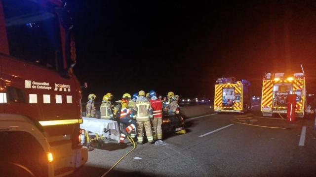 Un accidente de tráfico en la AP-7, en enero de 2025