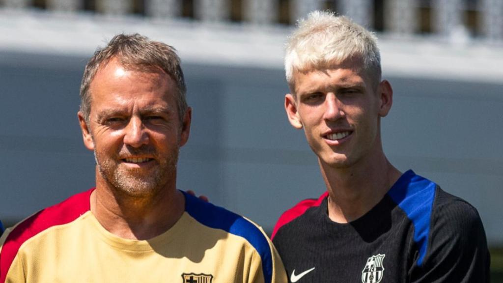 Pau Víctor, Hansi Flick y Dani Olmo, los únicos fichajes del Barça en el mercado veraniego de 2024
