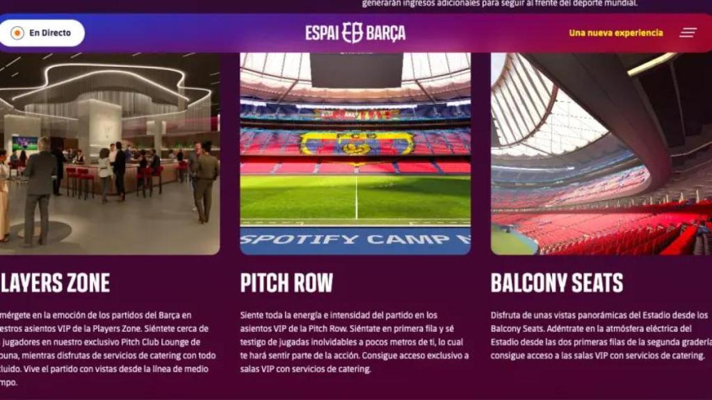 Nuevas ofertas para los asientos VIP del futuro Camp Nou