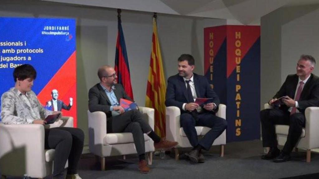 Joan Soler en un acte de la precandidatura de Jordi Farré