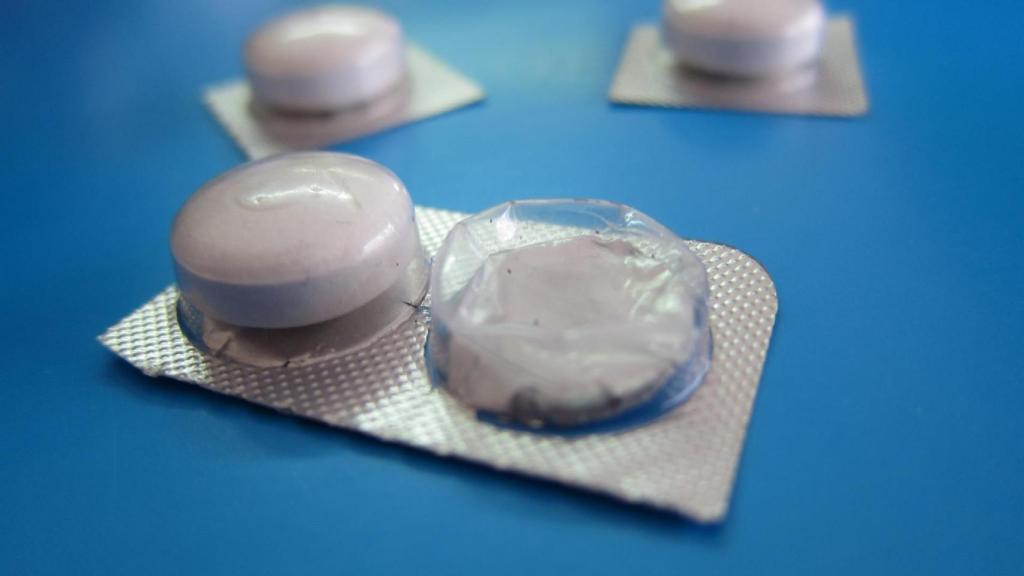 Pastillas en una foto de archivo