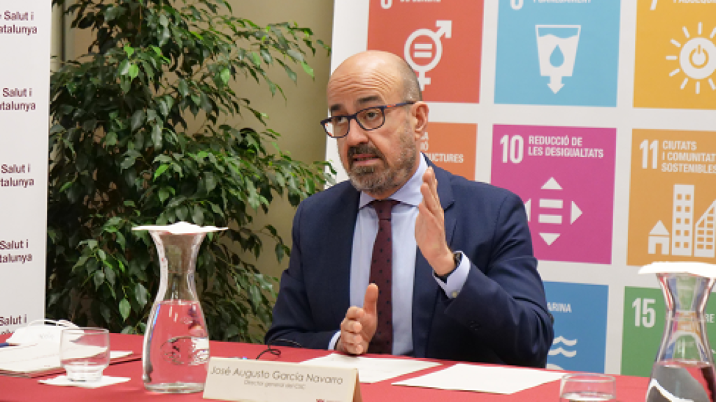 José Augusto García Navarro, durante una junta de CSC