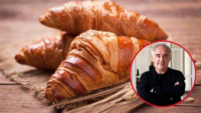 Fotomontaje Ferran Adrià y croissants