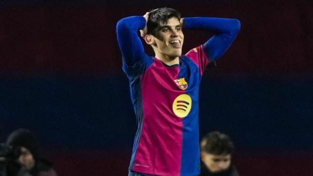 Gerard Martín se lamenta por una ocasión fallida contra el Real Betis