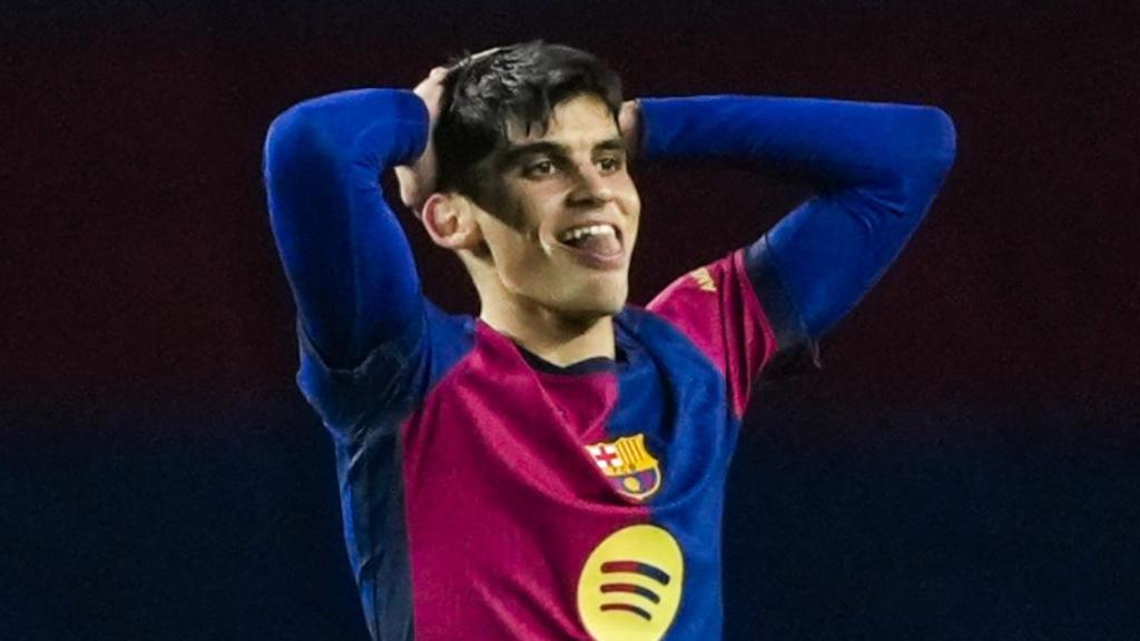 Gerard Martín se lamenta por una ocasión fallida contra el Real Betis