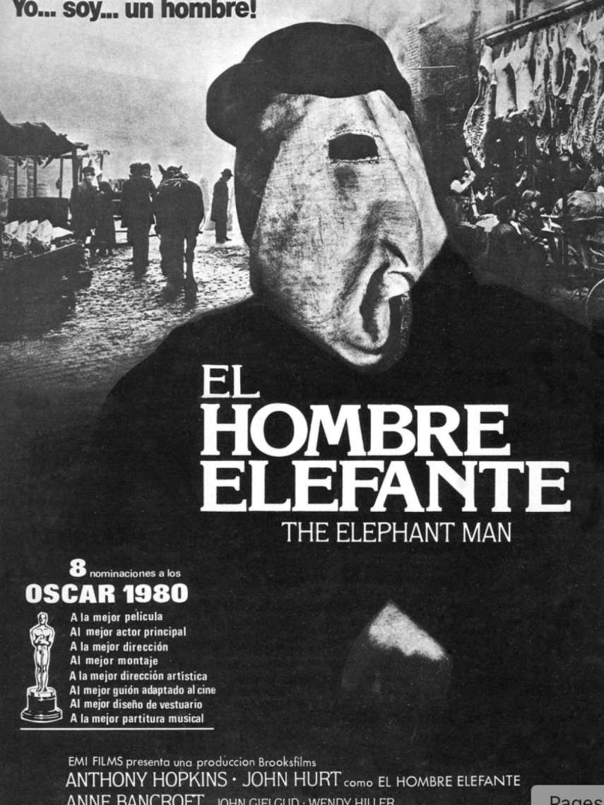 'Cartel de 'El hombre elefante'