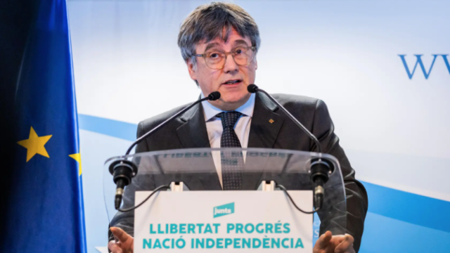Carles Puigdemont, en Bruselas