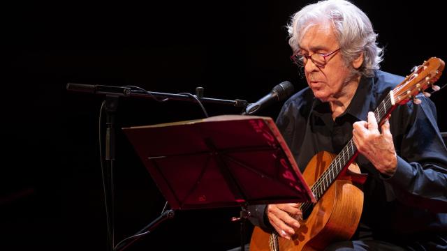 El cantautor Paco Ibáñez, en concierto en el Palau de la Música de Barcelona