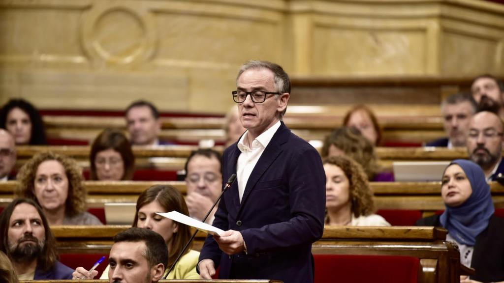 El president del grup parlamentari ERC, Josep Maria Jové, intervé durant una sessió plenària al Parlament