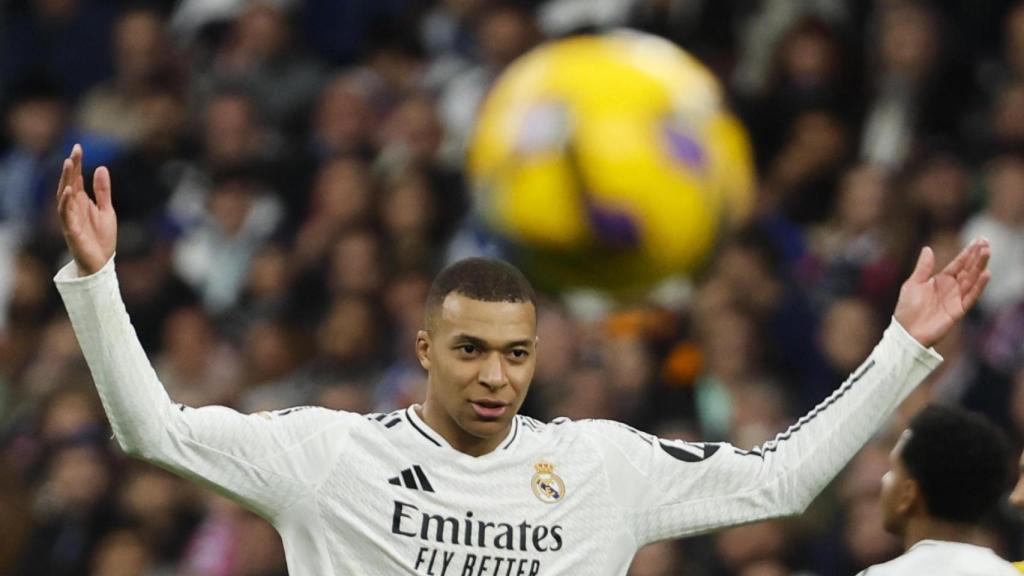 Mbappé, en un lance del partido entre Real Madrid y Las Palmas