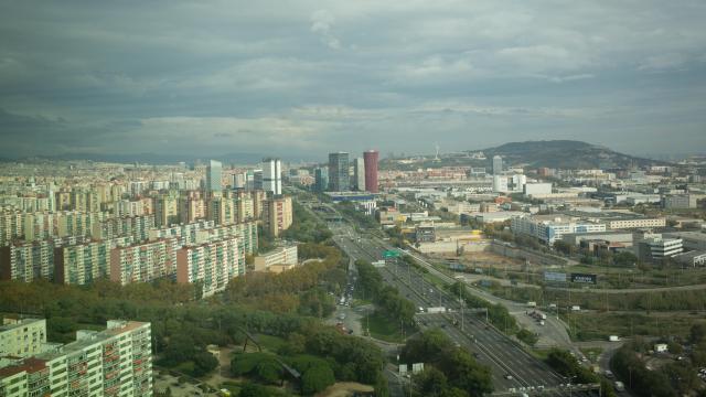 Vistas de L'Hospitalet de Llobregat desde la Torre Hesperia