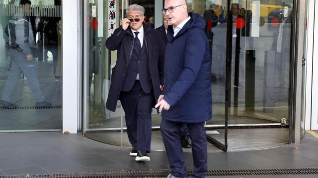 Joan Laporta sale de la Ciutat de la Justícia de Barcelona