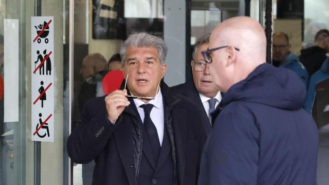Joan Laporta abandona la Ciudad de la Justicia