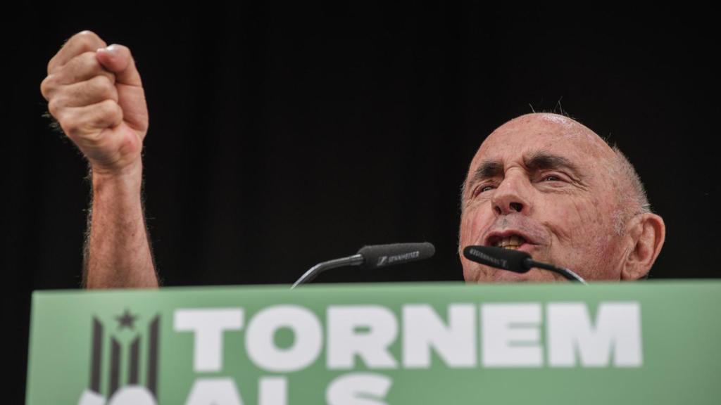 El presidente de la ANC, Lluís Llach, durante la manifestación de ACN en la pasada Diada del 11 de septiembre