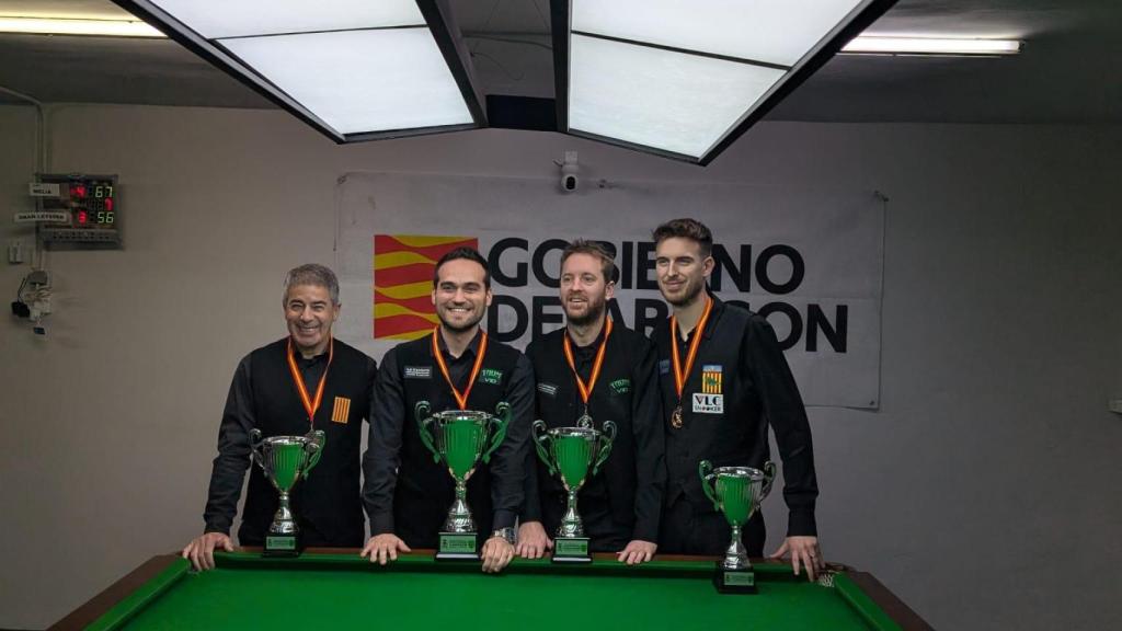 Tres de los cuatro primeros clasificados del Campeonato de España de 'snooker' 2025 proceden de Cataluña