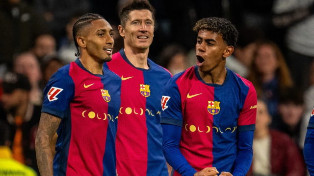 Raphinha, Lewandowski y Lamine Yamal, el tridente del Barça de Flick