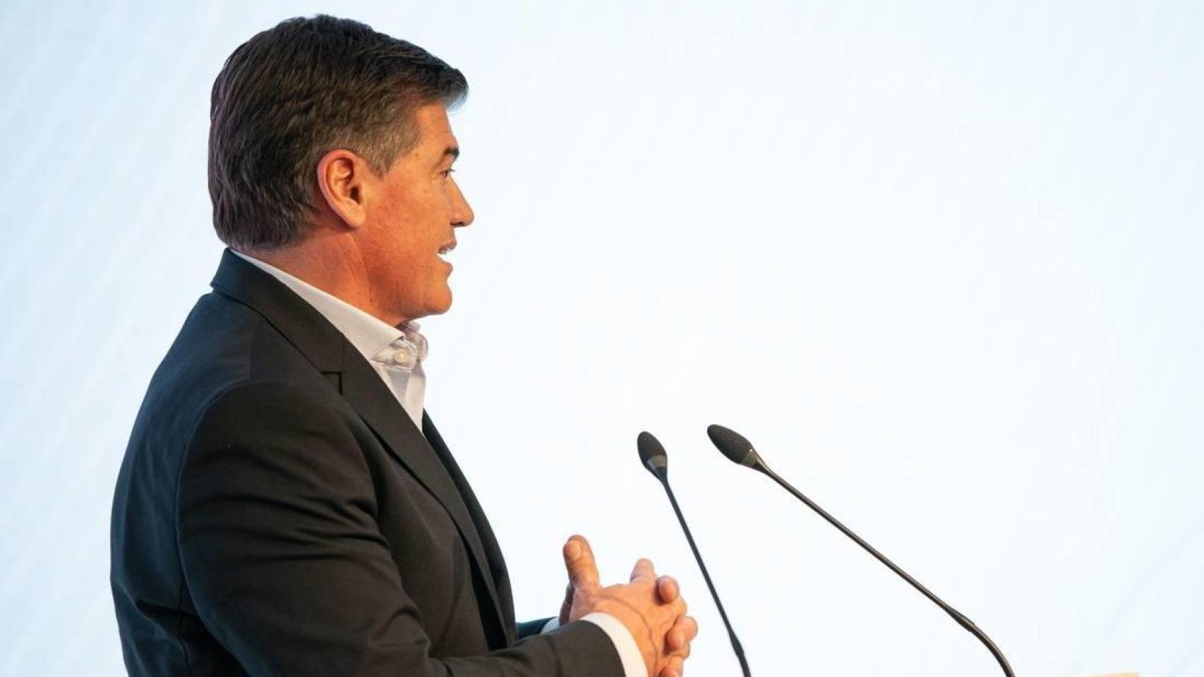 El presidente de Pimec, Antoni Cañete, en rueda de prensa