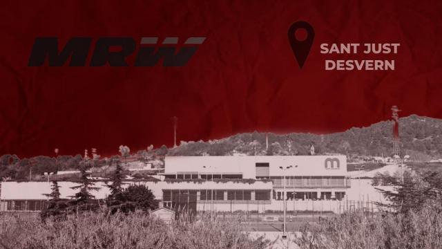 Mèlich Sportsclub, el logo de MRW y el 'pin' de Sant Just Desvern