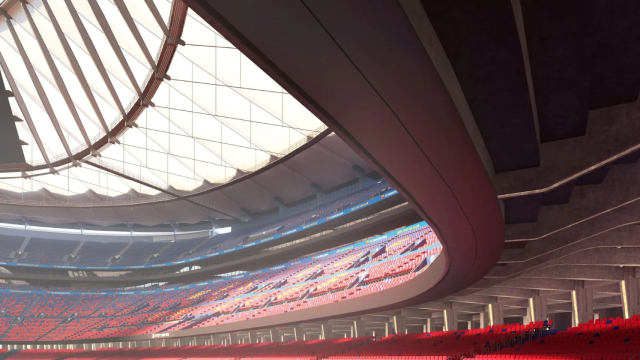 Previsualización de un córner del futuro Camp Nou