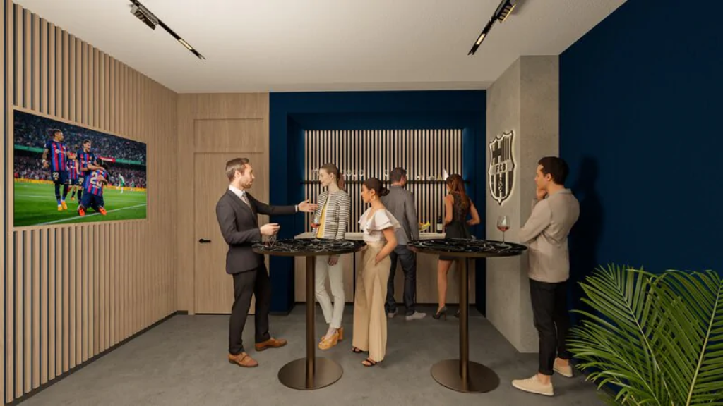 Boxes del futuro Camp Nou, uno de los espacios Vips del nuevo estadio