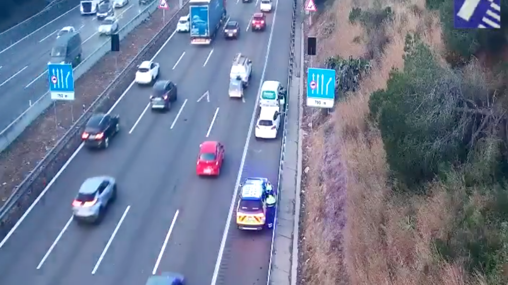 Accidente en Barberà del Vallès (Barcelona) en la AP-7