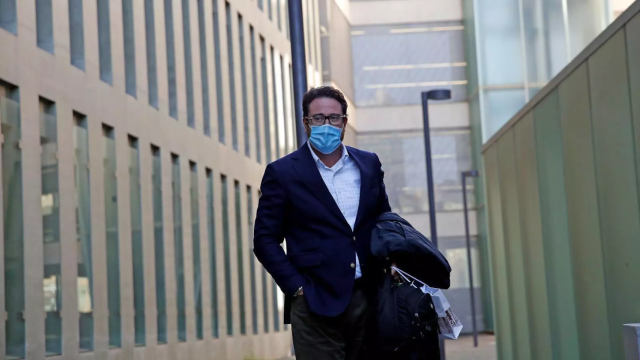 David Madí, durante un registro con la Guardia Civil en el marco de la causa Voloh