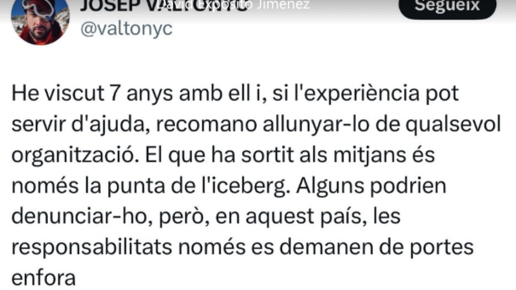El tuit de Valtònyc contra Comín