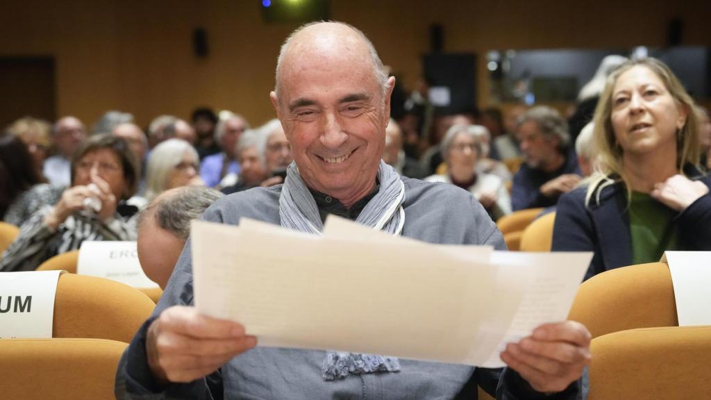 El presidente de la ANC, Lluís Llach durante su participación este sábado en el acto 'Per a un nou impuls cap a la independència' (Por un nuevo impulso hacia la independencia)