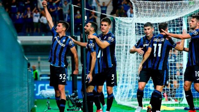 La Atalanta celebra su gol contra el Young Boys