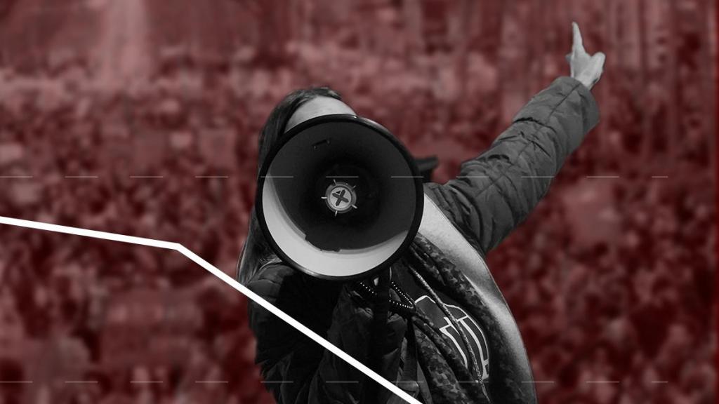 Fotomontaje manifestaciones en Cataluña