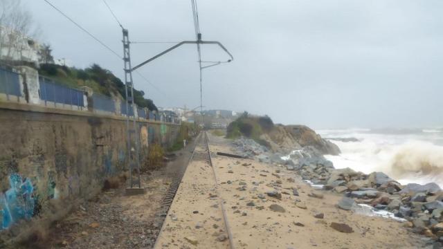 Temporal marítimo en Sant Pol de Mar, en enero de 2020