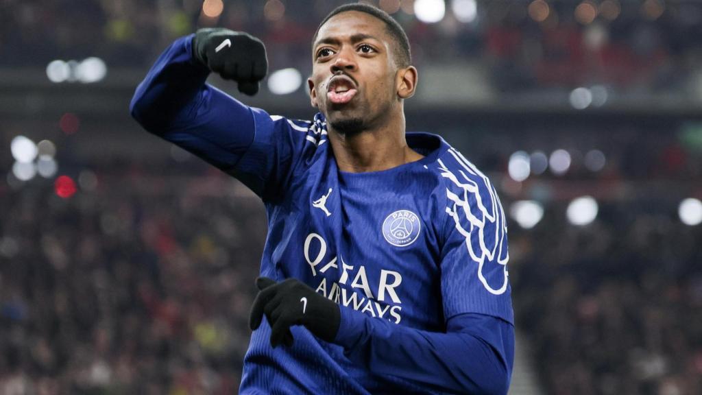 Ousmane Dembelé, pletórico tras endosar tres goles al Stuttgart en la Champions League