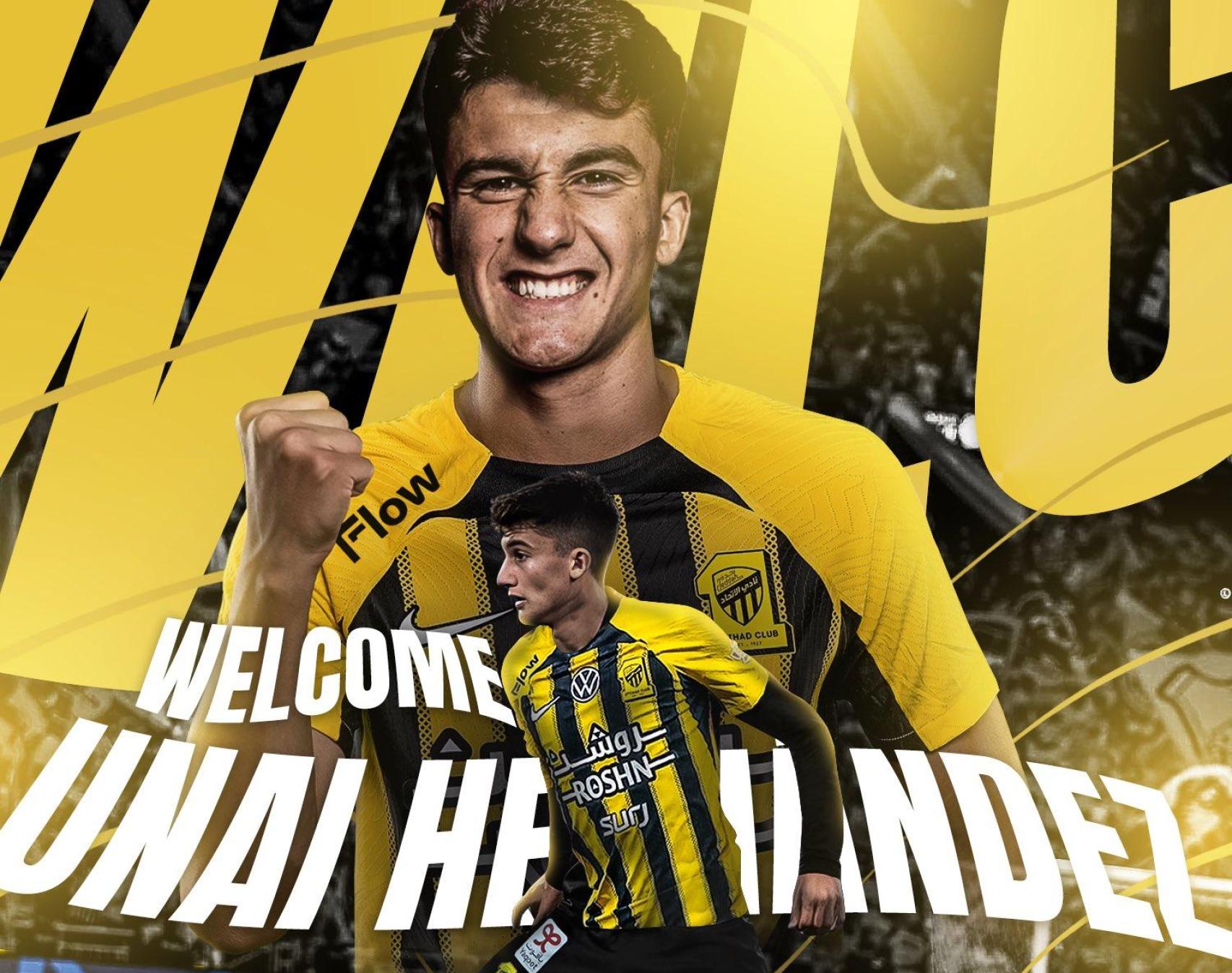 Unai Hernández es presentado como el nuevo jugador del Al-Ittihad