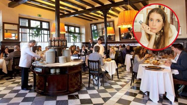 Fotomontaje Leticia Sala y restaurante '7 Portes'