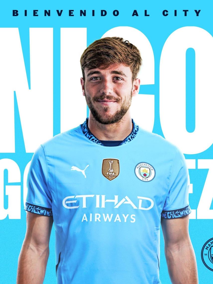 El Manchester City presenta a Nico González, que firma hasta 2029