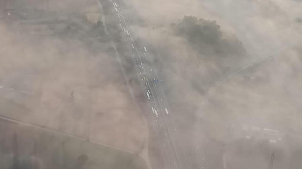 Banco de niebla en la A-2 este martes