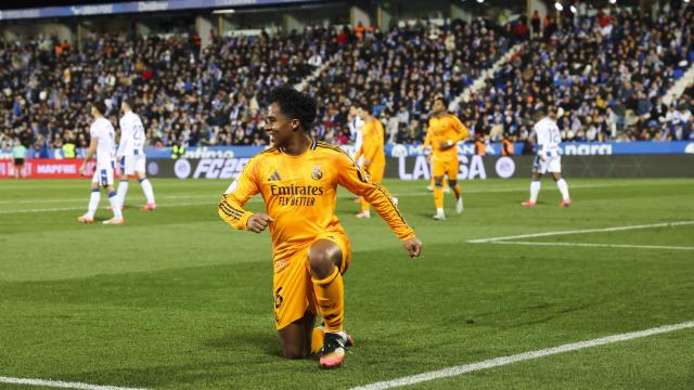 Endrick celebra su gol contra el CD Leganés en Copa del Rey