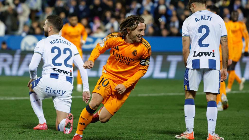 Luka Modric anota el primer gol del Real Madrid en Butarque contra el CD Leganés